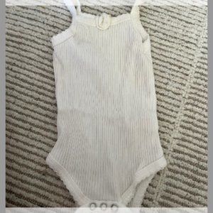 🤍4/$25 Baby white ribbed tank with onesie